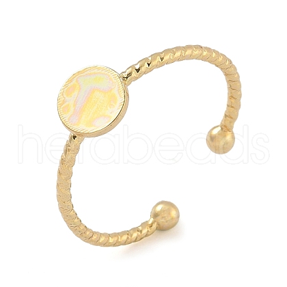 Brass Cuff Ring Components KK-A258-01G-1