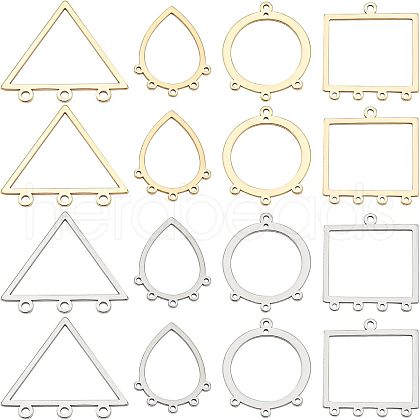 Unicraftale 32Pcs 8 Style 304 Stainless Steel Chandelier Components Links STAS-UN0022-94-1