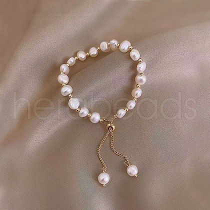 Acrylic Pearl Beads Slider Bracelets WG9EBEA-08-1