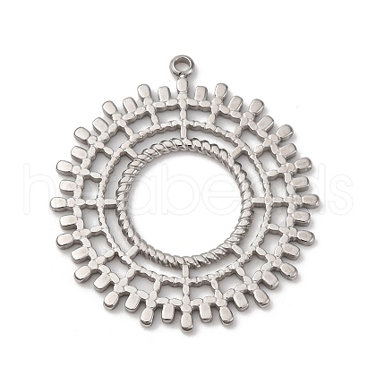 304 Stainless Steel Pendants STAS-L022-519P-1