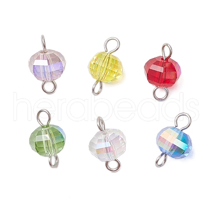 304 Stainless Steel Open Jump Rings and Glass Beads Connector Charms PALLOY-JF03598-02-1