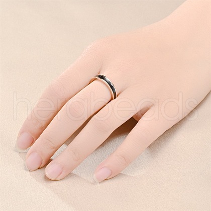 Stainless Steel Enamel Finger Rings for Unisex WGAB951-09-1