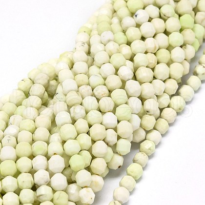 Natural Lemon Turquoise Beads Strands G-O201C-06-1