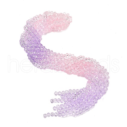 Transparent Painted Glass Beads Strands X1-DGLA-A034-T8mm-A05-1