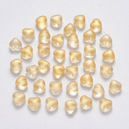 Transparent Spray Painted Glass Beads X-GLAA-R211-02-B03-1