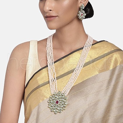 Bohemian Style Multi-Layer Alloy Imitation Agate and Glass Jewelry Set FS-WGE22E9-05-1