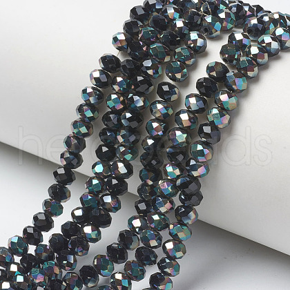 Electroplate Glass Beads Strands EGLA-A034-T1mm-J12-1
