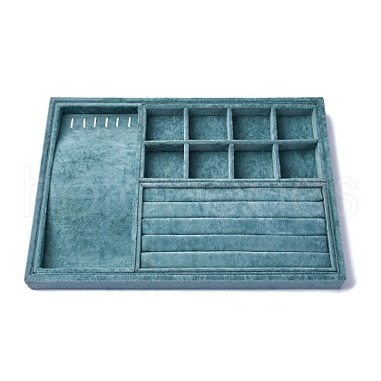 Removable Velvet Jewelry Organizer Display Trays for Earrings Necklaces Rings CON-R030-04C-1