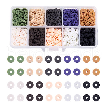  2200~2400Pcs 10 Colors Handmade Polymer Clay Beads CLAY-TA0001-16-1