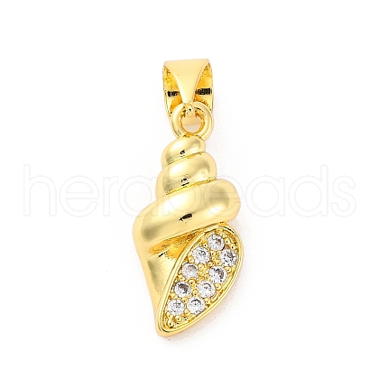 Brass Micro Pave Cubic Zirconia Pendants KK-D325-33G-1
