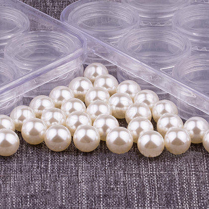 Olycraft Plastic Imitation Pearl Beads OACR-WH0031-10mm-10-1