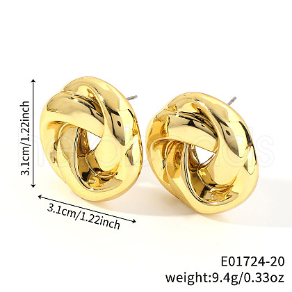 Geometric Shiny Plastic Stud Earrings FD4896-20-1