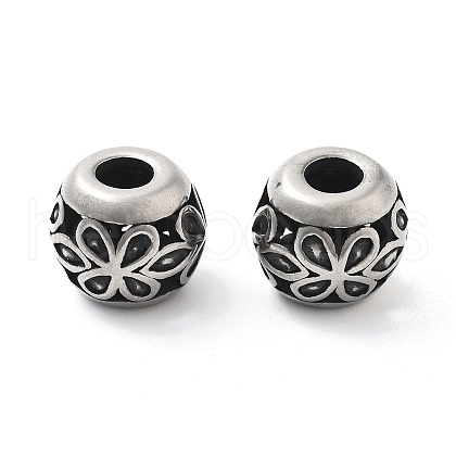 304 Stainless Steel European Beads STAS-V008-47AS-1