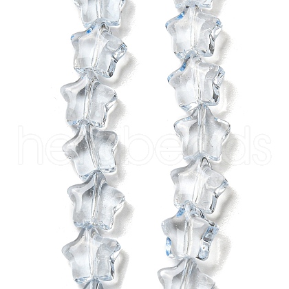 Baking Paint Transparent Glass Beads Strands DGLA-A07-T8mm-KD05-1
