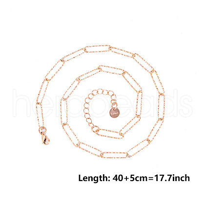 5MM Unisex 304 Stainless Steel Paperclip Chains Necklaces SB4565-3-1