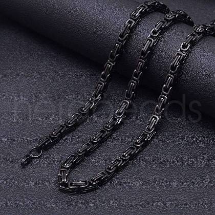 Stainless Steel Byzantine Chain Necklaces for Men FS-WG56795-204-1