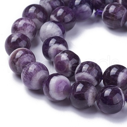 Natural Chevron Amethyst Beads Strands G-G772-05-A-1