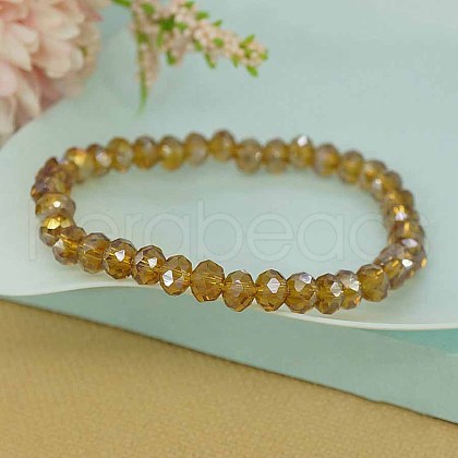 Classic Ethnic Style Faceted Glass Stretch Bracelets for Women RE4529-9-1