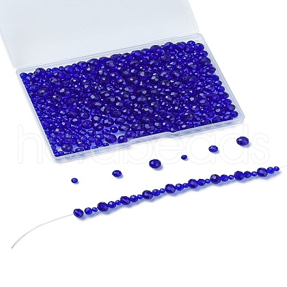 Electroplate Glass Beads Strands EGLA-YW0003-18D-1