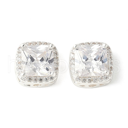 Brass Micro Pave Cubic Zirconia Beads KK-A253-20S-04-1