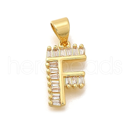 Rack Plating Brass Micro Pave Cubic Zirconia Pendants KK-L226-100G-F-1