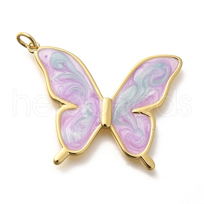 Rack Plating Brass Enamel Pendants KK-M296-02G-02-1