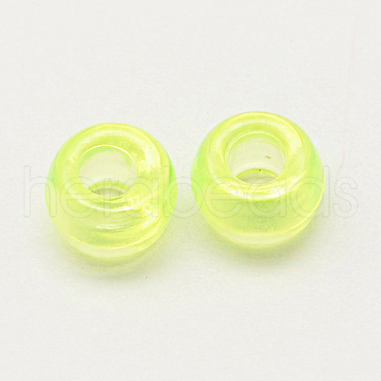 Transparent Acrylic European Beads MACR-Q156-02E-1