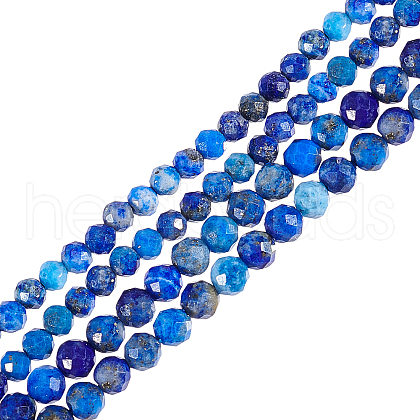 ARRICRAFT 2 Strands 2 Style Natural Lapis Lazuli Beads Strands G-AR0004-45-1