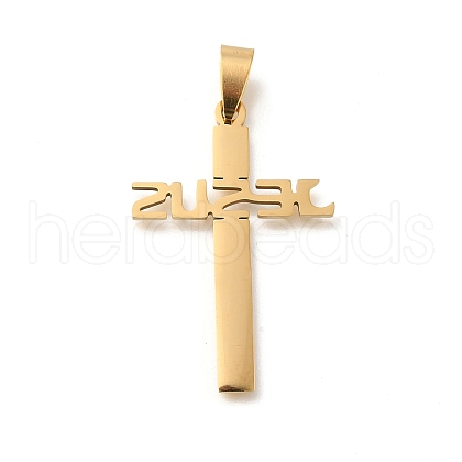 201 Stainless Steel Pendants STAS-R132-01G-04-1