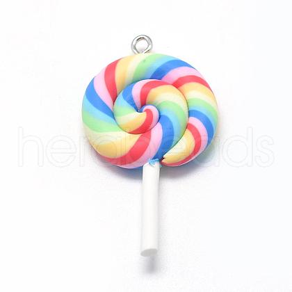 Handmade Polymer Clay Big Pendants CLAY-Q240-007L-1