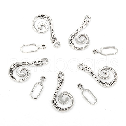 Alloy Hook and Eye Clasps PALLOY-DK-2008-AS-NF-1