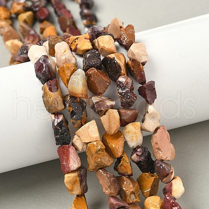 Raw Rough Natural Mookaite Beads Strands G-M453-C11-1