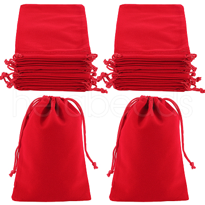 Beebeecraft Rectangle Velvet Drawstring Pouches TP-BBC0001-06D-1