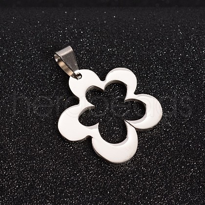 Tarnish Resistant 201 Stainless Steel Flower Pendants STAS-I032-170-1