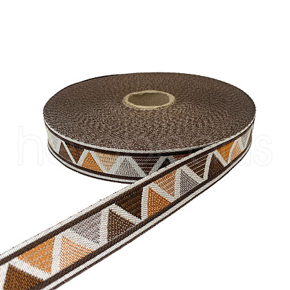 Ethnic Style Embroidery Polyester Ribbons FABR-PW003-04B-1