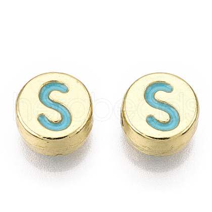 Alloy Enamel Beads ENAM-S122-029S-A-RS-1