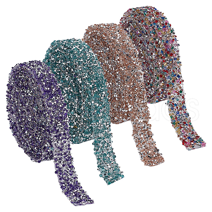 WADORN 8M 4 Colors Hotfix Rhinestone Trimming DIY-WR0003-67-1