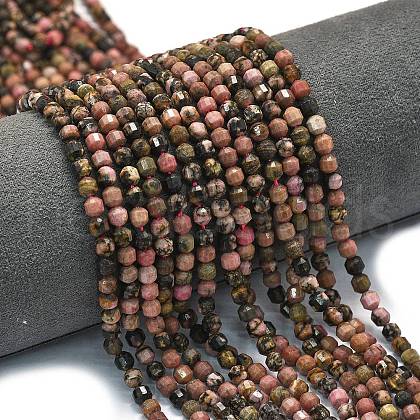 Natural Rhodonite Beads Strands G-A260-A37-01-1