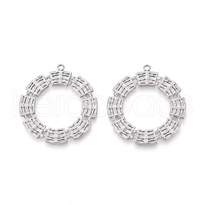 304 Stainless Steel Hollow Pendants STAS-T064-73P-1