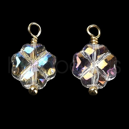 Glass Charms KK-M266-08G-1