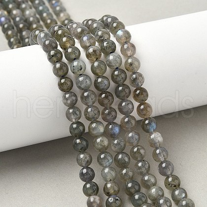 Natural Labradorite Beads Strands G-U017-6mm-01-1