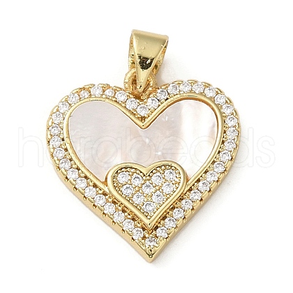 Brass Micro Pave Cubic Zirconia Pendants KK-Q808-14G-1