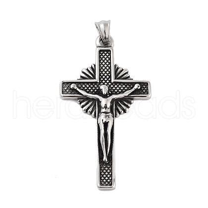 Retro 304 Stainless Steel Big Pendants STAS-I205-41AS-02-1