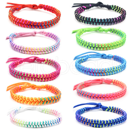 Polyester Braided Woven Cord Bracelet PW23071098024-1