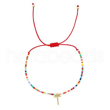 Easter Seed Braided Bead Bracelets LC4132-1