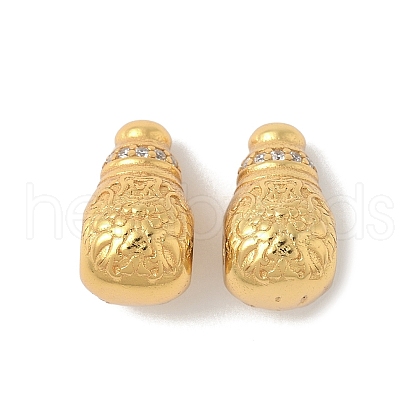 Matte Gold Color 925 Sterling Silver 3 Hole Guru Beads STER-R014-04G-1