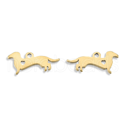 Ion Plating(IP) 201 Stainless Steel Silhouette Charms STAS-N098-122LG-1