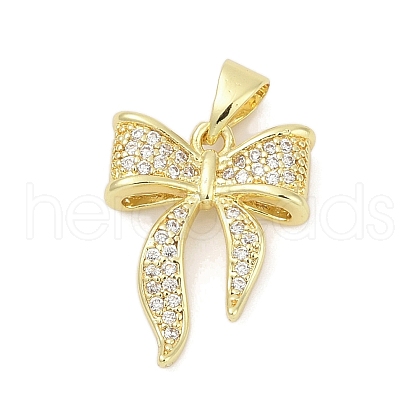 Brass Micro Pave Cubic Zirconia Pendants KK-D317-098B-G-1