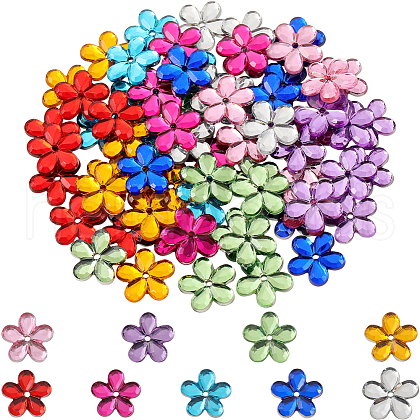 Gorgecraft 450Pcs 9 Colors Translucent Resin Cabochons RESI-GF0001-12-1