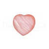 Synthetic Cherry Quartz Glass Heart Sculpture Display Decorations PW-WG48DEF-09-1
